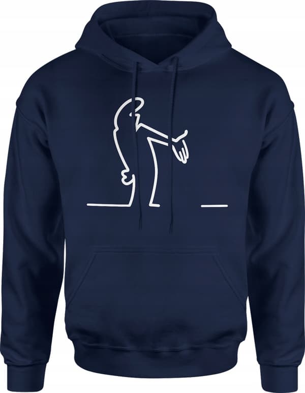 SJOV HERRESWEATSHIRT MINIMALISTISK PRINT MED MEME M