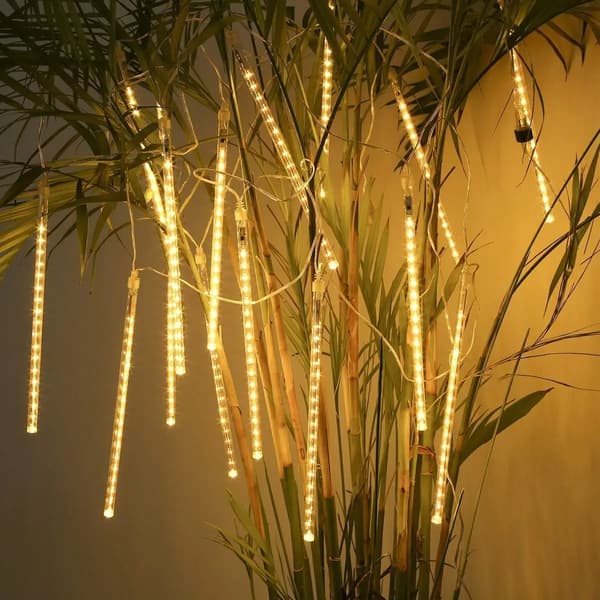LED-JULGRANSLJUS ISPELAR METEORITER FALLANDE SNÖ VARMA 50 CM 8 ISPELAR