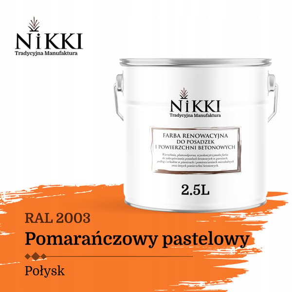 GULVMALING TIL RENOVERING 2,5L PASTEL ORANGE RAL2003 BLANK