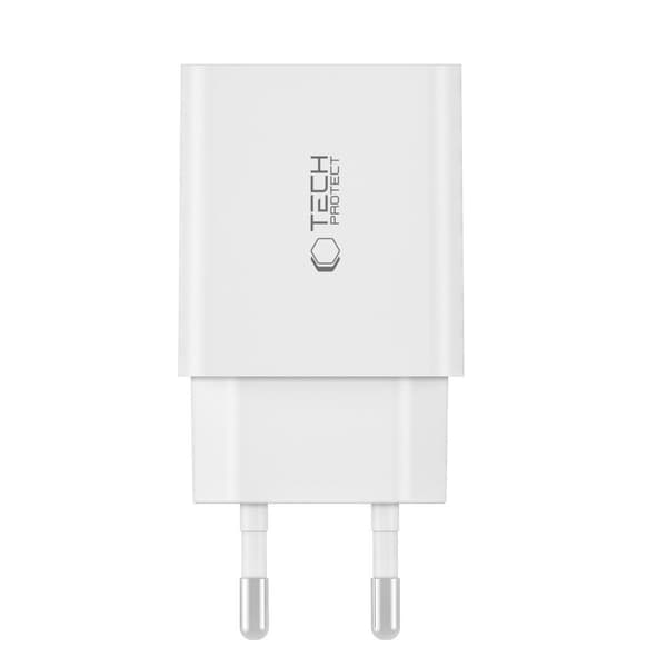 TECH-PROTECT NC30W 2-PORT NETVÆRKSOPLADDER PD30W/QC3.0 SORT