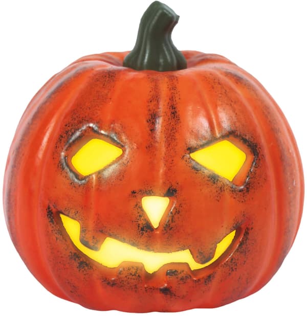 GLØDENDE GRÆSKAR Ornament Halloween Dekoration 16cm