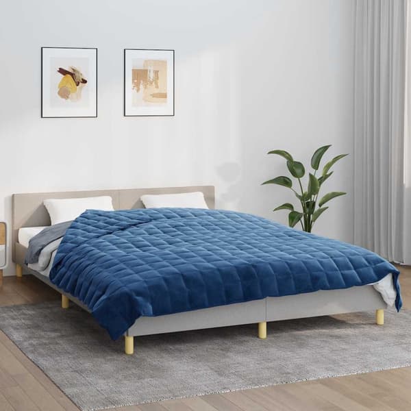 vidaXL Tyngdfilt, Blå, 200x225 cm, 9 kg, Tyg