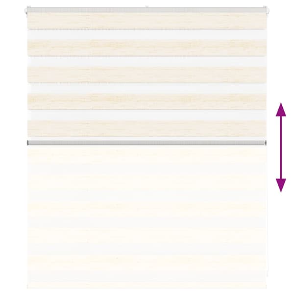 vidaXL Zebrarullgardin, 135x100 cm, Tygbredd 130,9 cm, Polyester