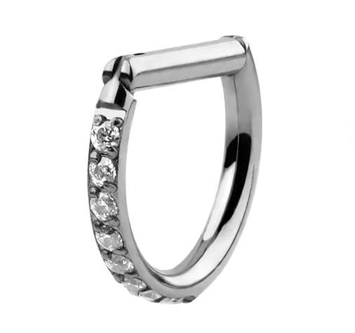 Dekorativ titanring av CLICKER-typ D-RING - TK-050 1.2/8