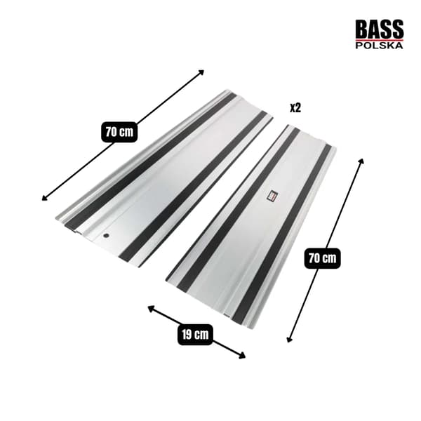 Guide rail 2 × 700mm för dyksåg och såg