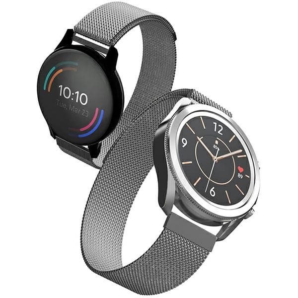 Mercury pasek Mesh Apple Watch 42/44/45 mm sort/sølv
