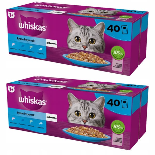 Whiskas Fish Flavors Mix våtfoder för katter 80x85g