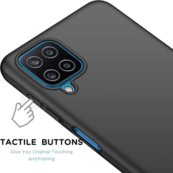 ETUI TIL SAMSUNG GALAXY A12 5G SORT MAT HÅRDT