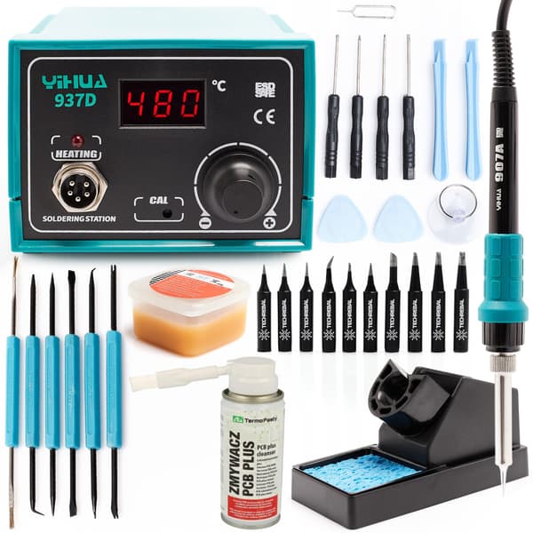 Lödstation 937D med 5 sorte spidser kit 13
