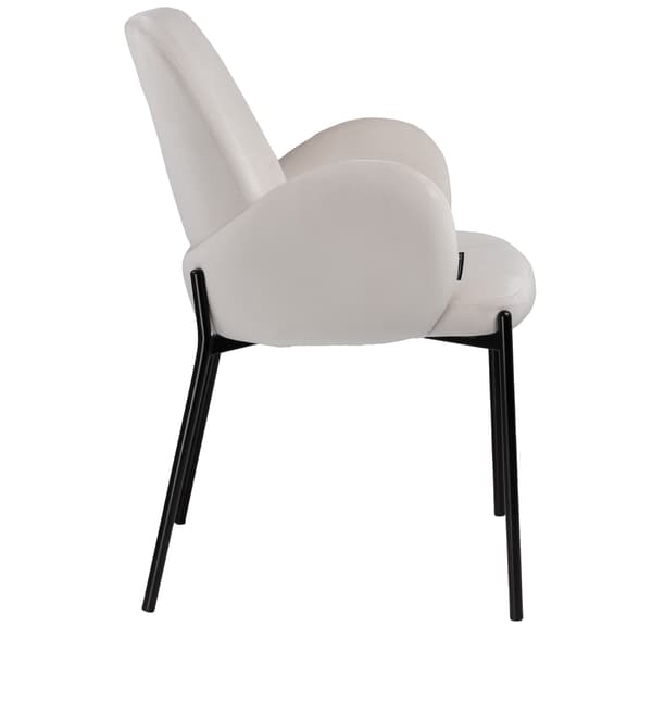 GUSTO sammetsklädd fåtölj, ljusbeige