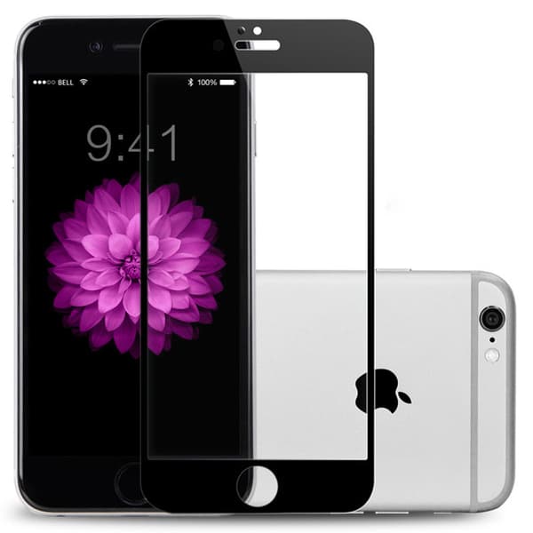 CO2 Hærdet Glas til iPhone 6 6S Plus, 10D, Sort