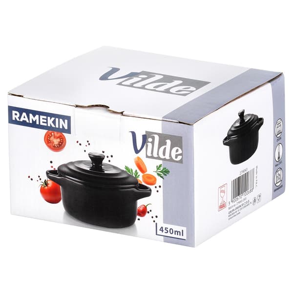 Porcelænsbageskål med låg 450 ml
