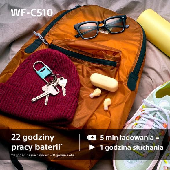 Sony WF-C510 Sort – Trådløse Øretelefoner