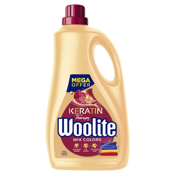 WOOLITE Keratin Therapy -väripesuneste 60 pesukertaa 3,6 l