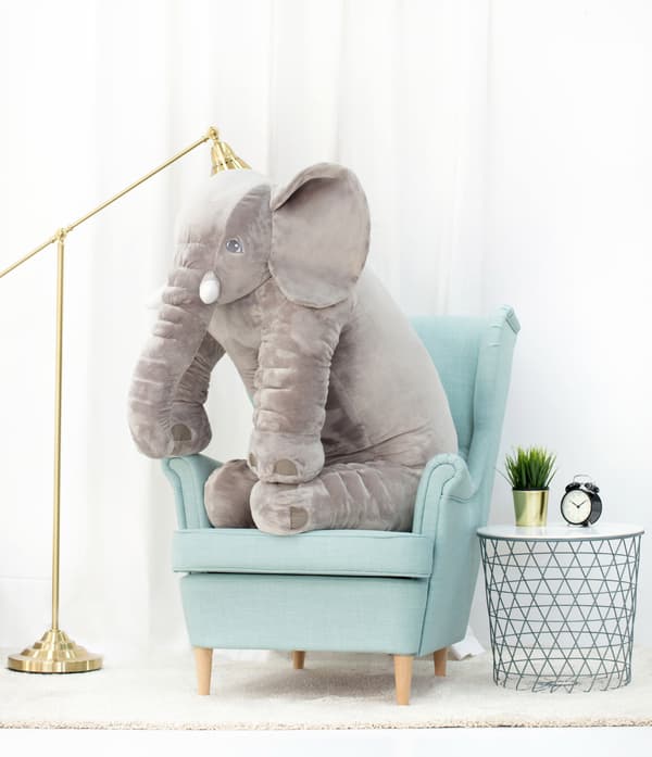 Elefantti IKEA JATTESTOR 125 cm - harmaa