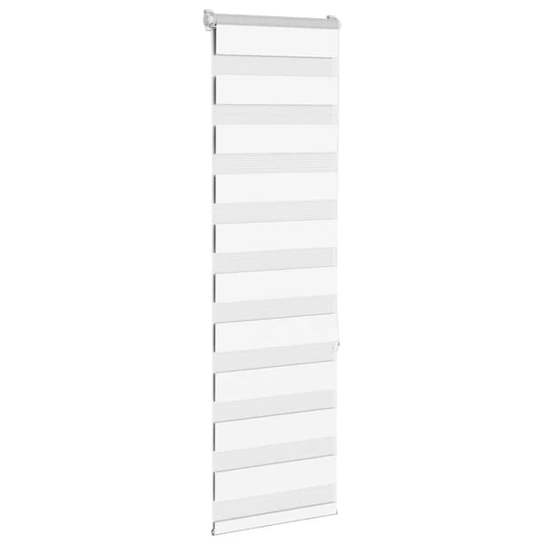 vidaXL Zebra rullegardin, hvid, stofbredde 35,9 cm, polyester