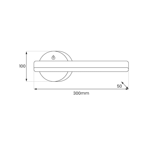 SYDNEY LED VÆGLAMPE SORT MILAGRO ML6348