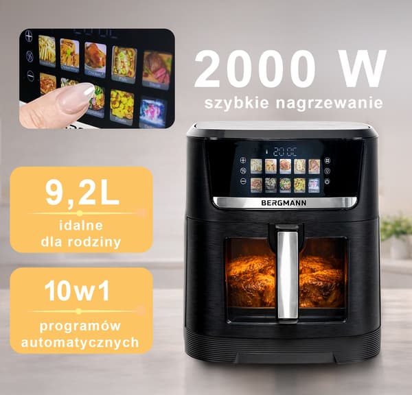 Bergmann YO 1 luftfriteuse 9,2l 2000W