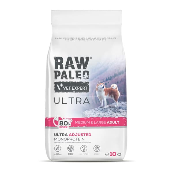 VetExpert Raw Paleo Ultra tørfoder til hunde 10 kg