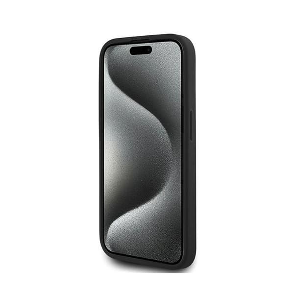Karl Lagerfeld Diagonal Quilted Script - iPhone 15 Pro-skal (svart)