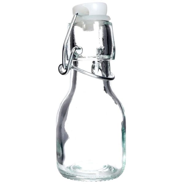 Lasinen pullo klipsillä 75 ml