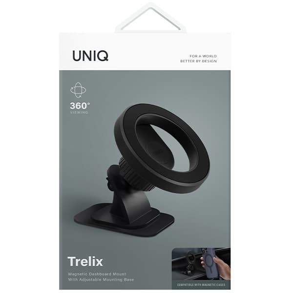 UNIQ magnetisk TrelixCar Dash Mount sort/midnat sort