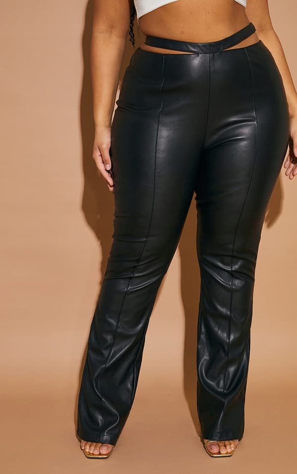 Prettylittlething Plus nahkahousut koko 46