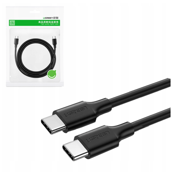 Ugreen US286 USB-C - USB-C PD QC 3A 480Mb/s 2m Kabel - Svart