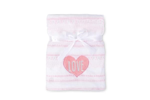Tæppe med broderi 75x100 RICCO Pink