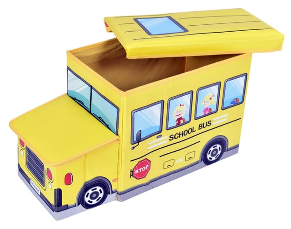 Legetøjskasse Gul Bus