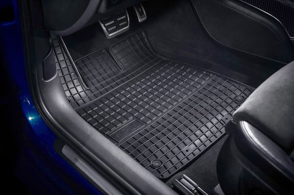Gummibilmåtter til: Kia eNiro / Niro EV crossover (2016-2022) - sorte, tilpassede