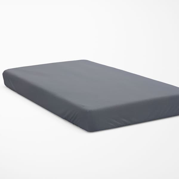 Ensfärgat lakan Lyx - grå 180x200 med elastisk