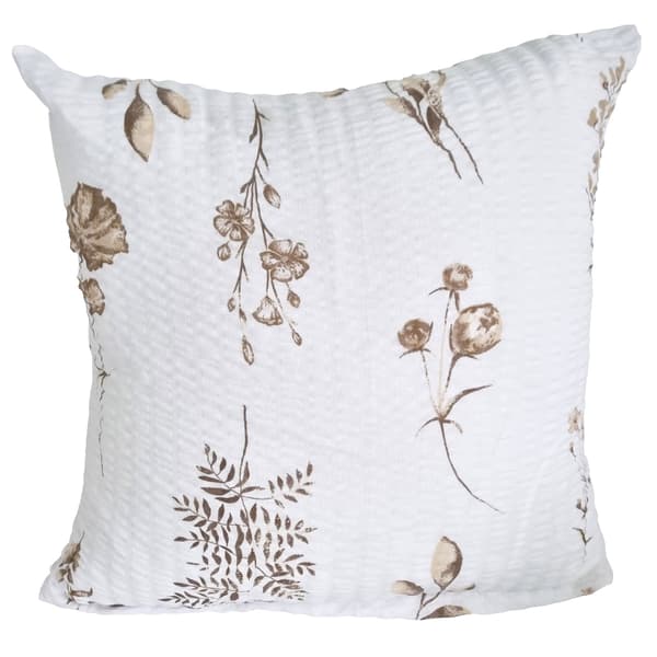 Korkki-istuin 40x40 valkoinen beige kukkaniitty