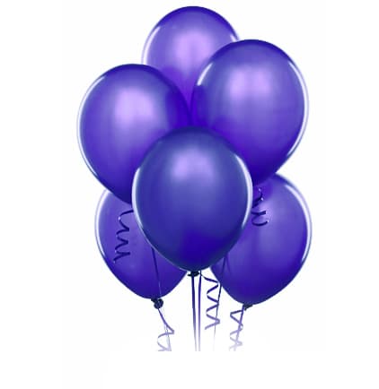 Metalliske balloner 30 cm, 25 stk., lilla