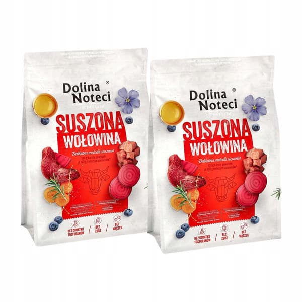 Dolina Noteci Premium Tørfoder til Hunde med Oksekød 2x3 kg
