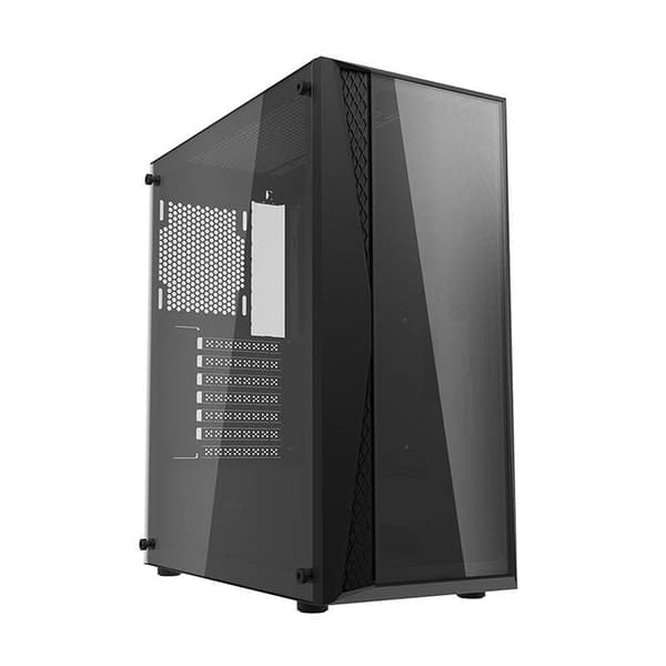 Darkflash DK352 Plus computerkabinet (sort) + 4 RGB-blæsere