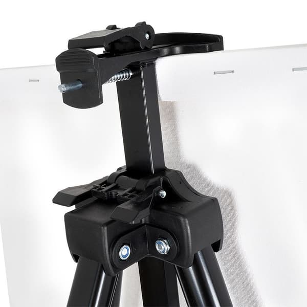 Malerstaffeli med taske metal sort foldbar 162 cm