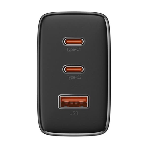 Baseus OS-Cube Pro 2xUSB-C + USB vægoplader, 65W (sort)