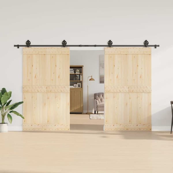vidaXL Skjutdörrsinstallationssystem, 366 cm, Stål, Svart
