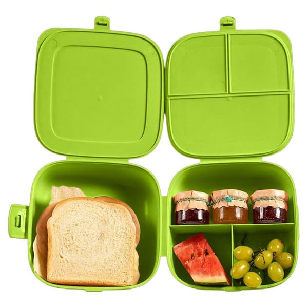 Frokostbeholder delt grøn 2x700 ml