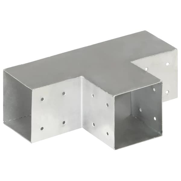 vidaXL T-kopplingar, 4 st, galvaniserad metall, 101x101 mm
