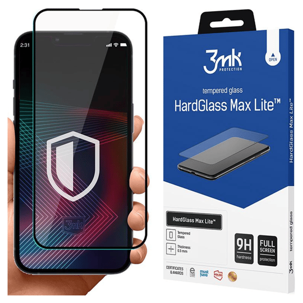 Apple iPhone 13/13 Pro/14 - 3mk HardGlass Max Lite Sort