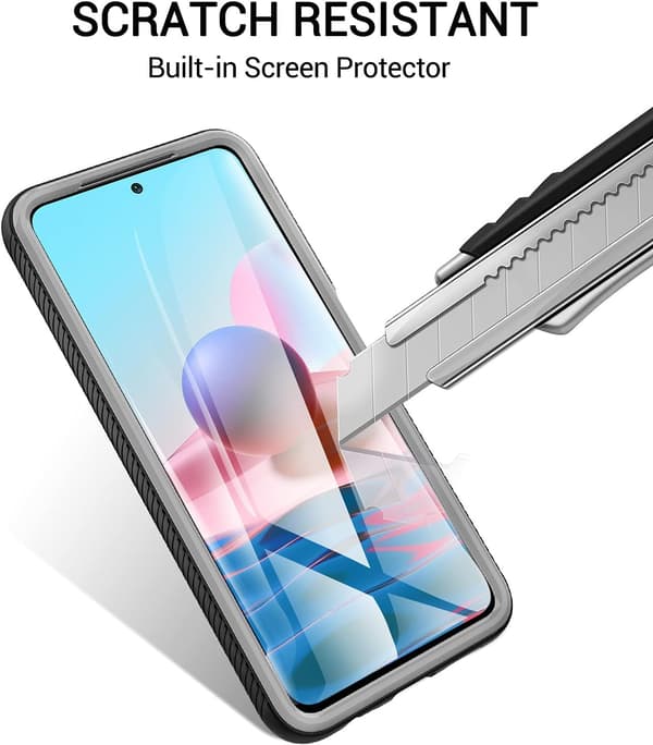 FODRAL 2 SIDOR FÖR XIAOMI REDMI NOTE 10 SVARTA SIDOR