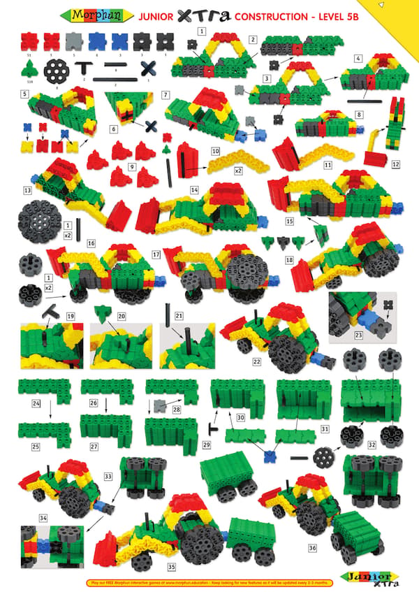 Morphun 10 Fordon 251 delar - Byggklossar