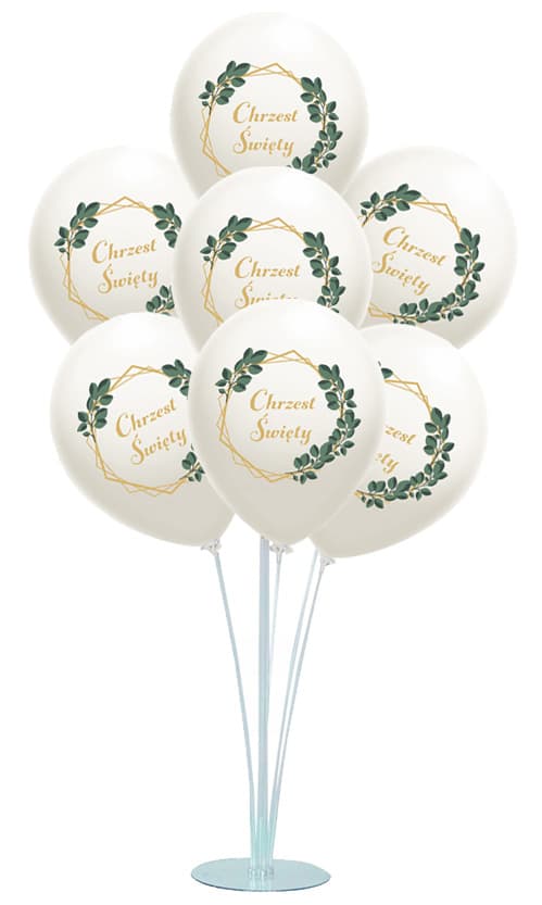 Ballonholder og 7 balloner til en boho dåb