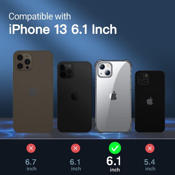 2x KLART HÆRDET GLASETUI TIL IPHONE 13 6,1'