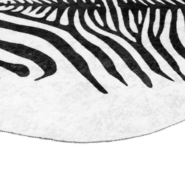 vidaXL tæppe, sort og hvid, 120x170 cm, zebra, vaskbar