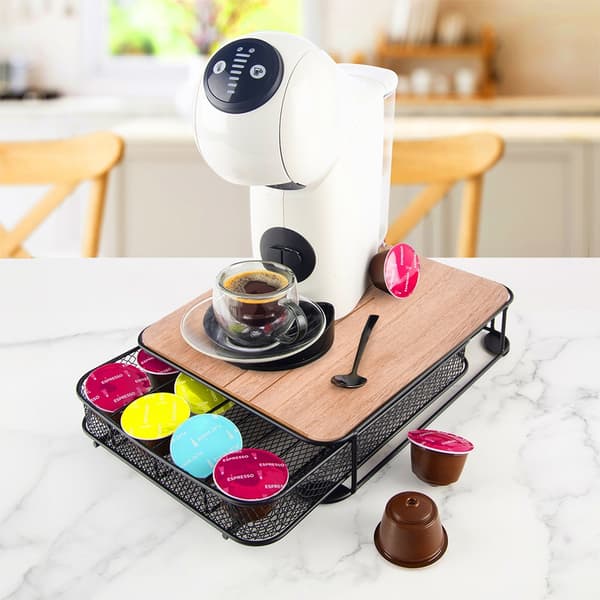 Organizer til kaffekapsler metal sort