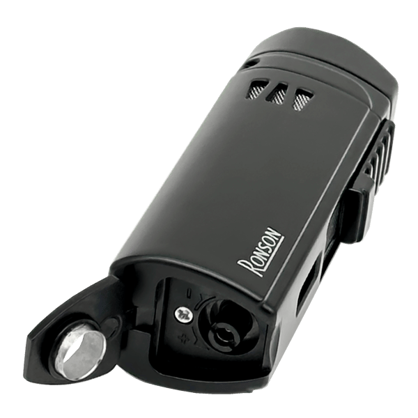 RONSON MISTRAL BLACK 3 JET lighter med cigarpunch, jet