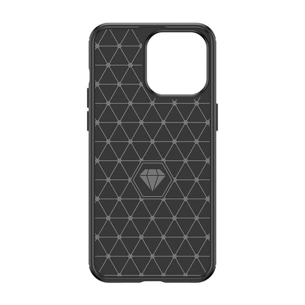 Fleksibelt cover med kulstofmønster til iPhone 15 Pro Max - blå